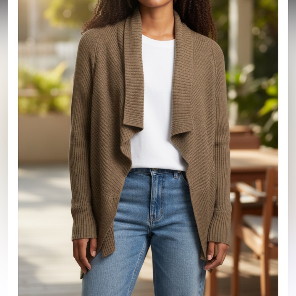 Y2K Isda & Co Cashmere Drapey Cardigan Sweater S